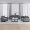 Image de VidaXL Ensemble 3pcs Velours Gris foncé