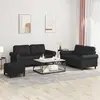 Image de vidaXL Canapés avec coussins - Noir
