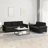 Image de vidaXL Ensemble Noir Velours