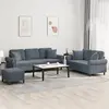 Image de vidaXL Ensemble 3 pcs - Gris foncé