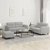 Image de vidaXL Ensemble de Canapés 3 pcs avec Coussins - Gris Clair