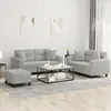 Image de VidaXL Ensemble de canapés 3 pcs - Gris clair Microfibre