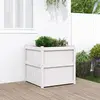 Image de VIDAXL Jardinière extérieure - Blanc - Pin massif