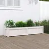 Image de vidaXL Jardinière blanc 150x31x31 cm