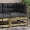 Image de vidaXL Canapé d'angle jardin Bois pin imprégné