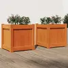 Image de vidaXL Jardinières 2 pcs - Cire Marron