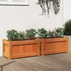 Image de vidaXL Lot de jardinières bois - Cire marron