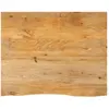 Image de vidaXL Dessus de table à bord vivant 100x80x2,5cm bois massif manguier