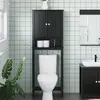 Image de vidaXL Rangement au-dessus de la cuvette BERG - Bois noir
