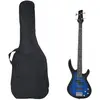 Image de VidaXL Guitare basse électrique - Bleu et noir