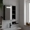 Image de vidaXL Armoire de salle de bain à miroir avec LED - Noir