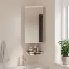 Image de vidaXL Armoire miroir d'angle Blanc