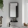 Image de vidaXL Armoire à miroir d'angle - Noir