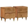 Image de vidaXL - Tables de chevet 2 pcs - Bois de manguier