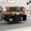 Image de vidaXL Table Basse Noir 90 cm