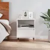 Image de VidaXL Table de Chevet Blanc