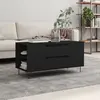 Image de vidaXL Table basse avec tiroirs - Noir