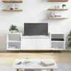 Image de vidaXL Meuble TV Blanc 160x35x55 cm