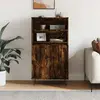 Image de vidaXL Buffet haut chêne fumé 60x36x110 cm