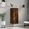 Image de vidaXL Armoire murale chêne fumé 34,5x34x90 cm