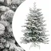 Image de vidaXL Sapin de Noël charnières 120 cm - Neige floquée