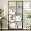 Image de vidaXL Bibliothèque sonoma gris 78,5x33x153 cm