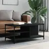 Image de Vidaxl Table basse - Noir - Bois d'ingénierie et métal - 100 x 50 x 45 cm