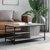 Image de vidaXL Table basse sonoma gris 100x50x45 cm