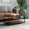 Image de vidaXL Table basse Chêne fumé