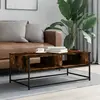 Image de vidaXL Table basse chêne fumé
