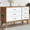 Image de vidaXL Armoire à tiroirs OLDEN - Blanc et marron