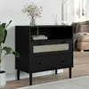 Image de vidaXL Buffet SENJA Noir / Rattan