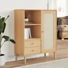 Image de vidaXL Buffet SENJA 90x40x112 cm - Aspect rotin marron