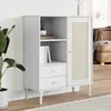 Image de vidaXL Buffet SENJA aspect rotin blanc 90x40x112cm