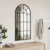 Image de vidaXL Miroir mural noir 50x100 cm arche fer