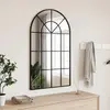 Image de vidaXL Miroir mural noir 60x100 cm arche fer