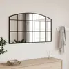Image de vidaXL Miroir mural noir 100x60 cm arche fer
