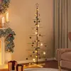 Image de vidaXL Arbre de Noël métallique avec base en bois - 180 cm