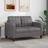 Image de vidaXL Canapé à 2 places - Similicuir Gris 120 cm