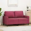 Image de vidaXL Canapé à 2 places - Rouge bordeaux