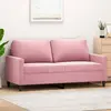 Image de vidaXL Canapé 2 places - Rose velours