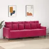 Image de vidaXL Canapé Rouge Bordeaux Velours