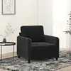 Image de vidaXL Fauteuil Noir 60 cm Velours