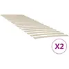 Image de vidaXL Lattes de rechange pour sommier avec 34 lattes, 2 pièces, 80 x 200 cm