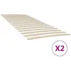 Image de vidaXL Lattes de rechange pour sommier avec 34 lattes, 2 pièces, 100 x 200 cm