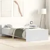 Image de vidaXL Cadre de lit sans matelas blanc 90x200 cm bois d'ingénierie