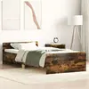 Image de vidaXL Cadre de lit sans matelas chêne fumé 90x190cm bois d'ingénierie