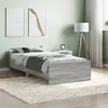 Image de vidaXL Cadre de lit sans matelas sonoma gris 90x190 cm