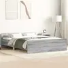 Image de vidaXL Cadre de lit sans matelas sonoma gris 140x200 cm