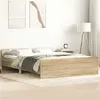 Image de vidaXL Cadre de lit sans matelas chêne sonoma 150x200 cm